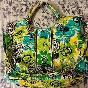 Vera Bradley Green and Yellow Tote Bag